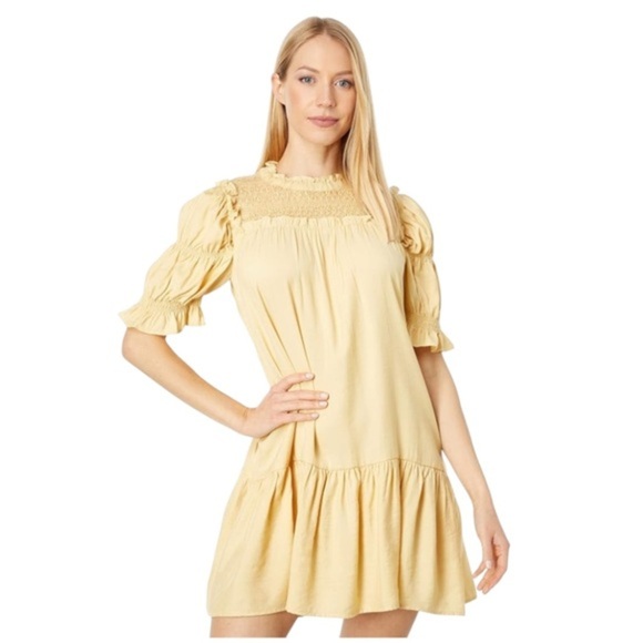 Moon River Dresses & Skirts - MOON RIVER Smocked High Neck Short Dress - SZ L